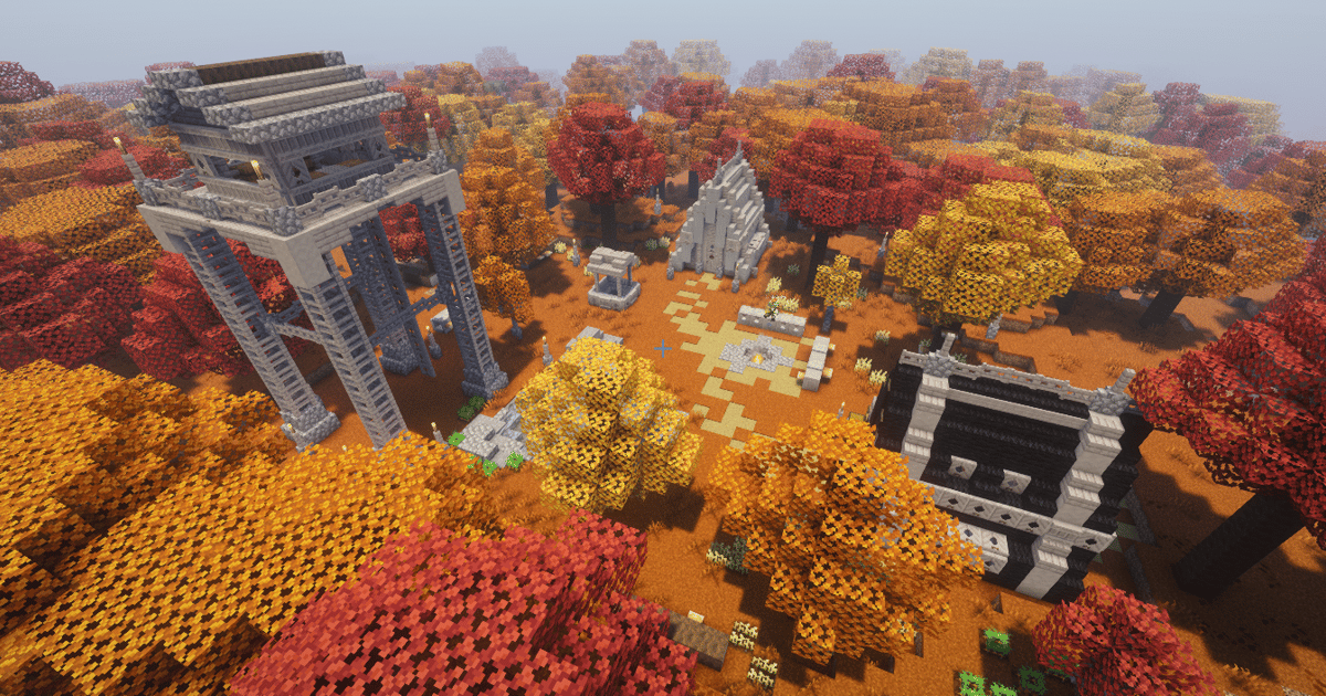 Dappled Forest Campsite - Minecraft Base Schematic | PhantomMarket