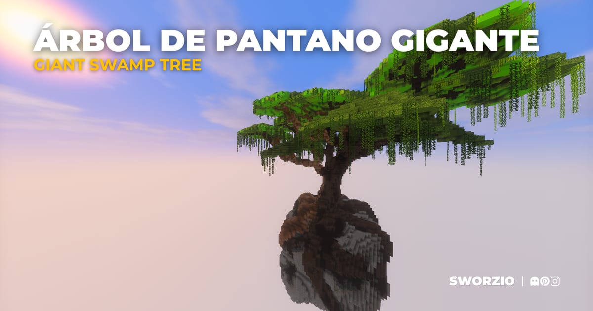 Floating Rocks Design Minecraft GIGANTIC SWAMP TREE - Minecraft Exterior Schematic | PhantomMarket