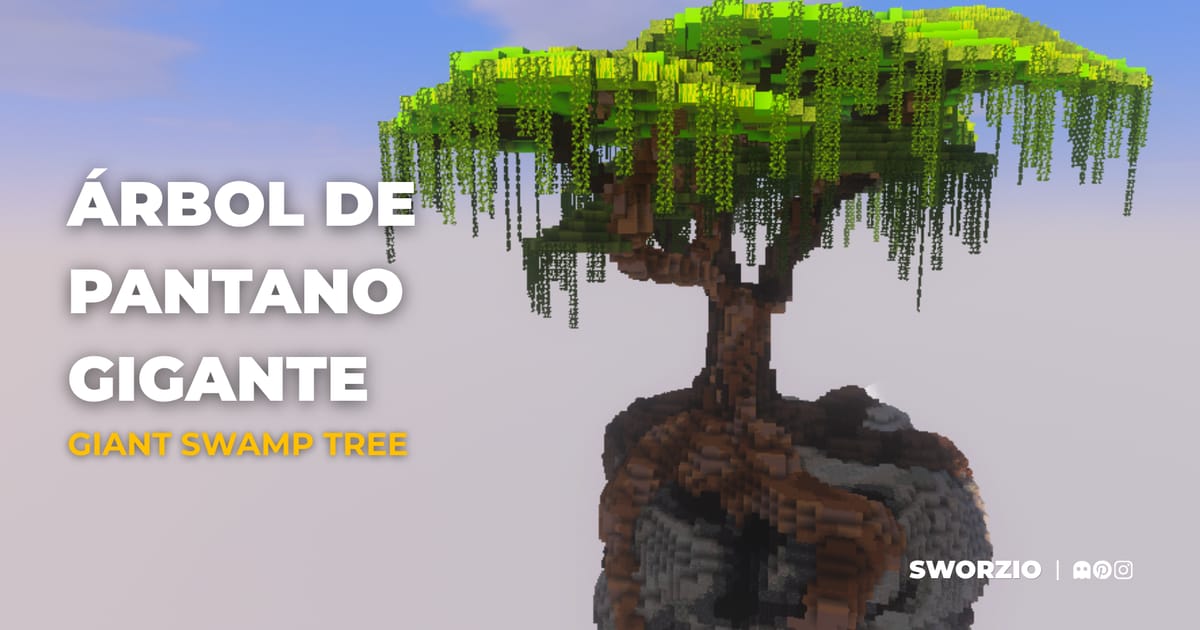 Floating Rocks Design Minecraft GIGANTIC SWAMP TREE - Minecraft Exterior Schematic | PhantomMarket