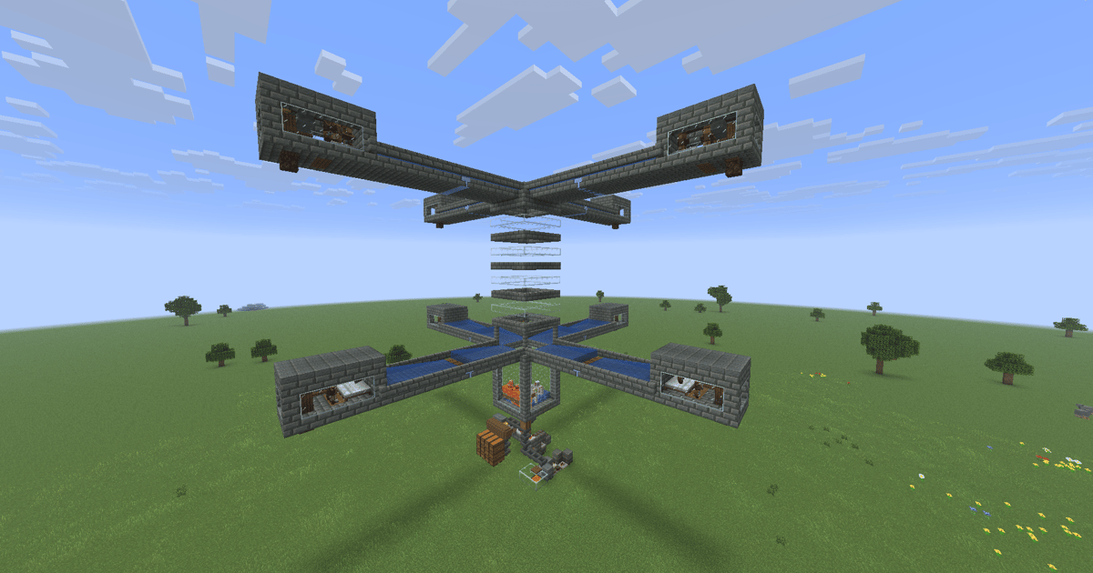 Iron Dim Iron Farm - Auto Crafter - Minecraft Schematic | PhantomMarket