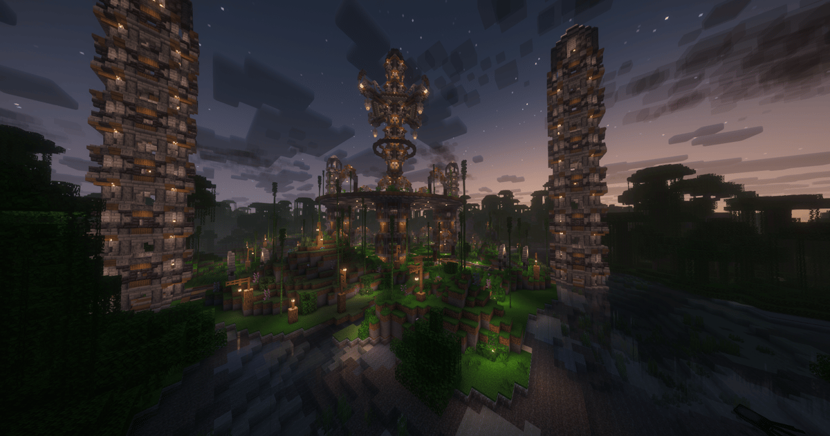 Jungle City Minecraft Base Schematic PhantomMarket jungle-city-minecraft-base-schematic-phantommarket