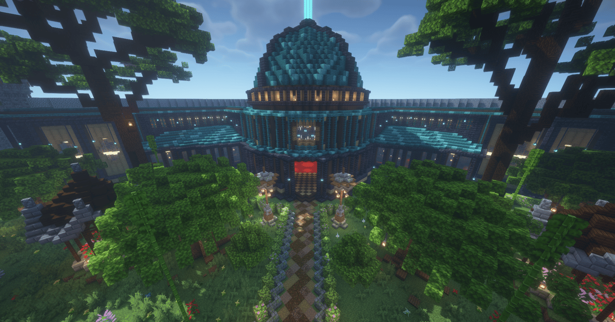 Minecraft Library Base Library Trading Hall - Minecraft Base Schematic | PhantomMarket