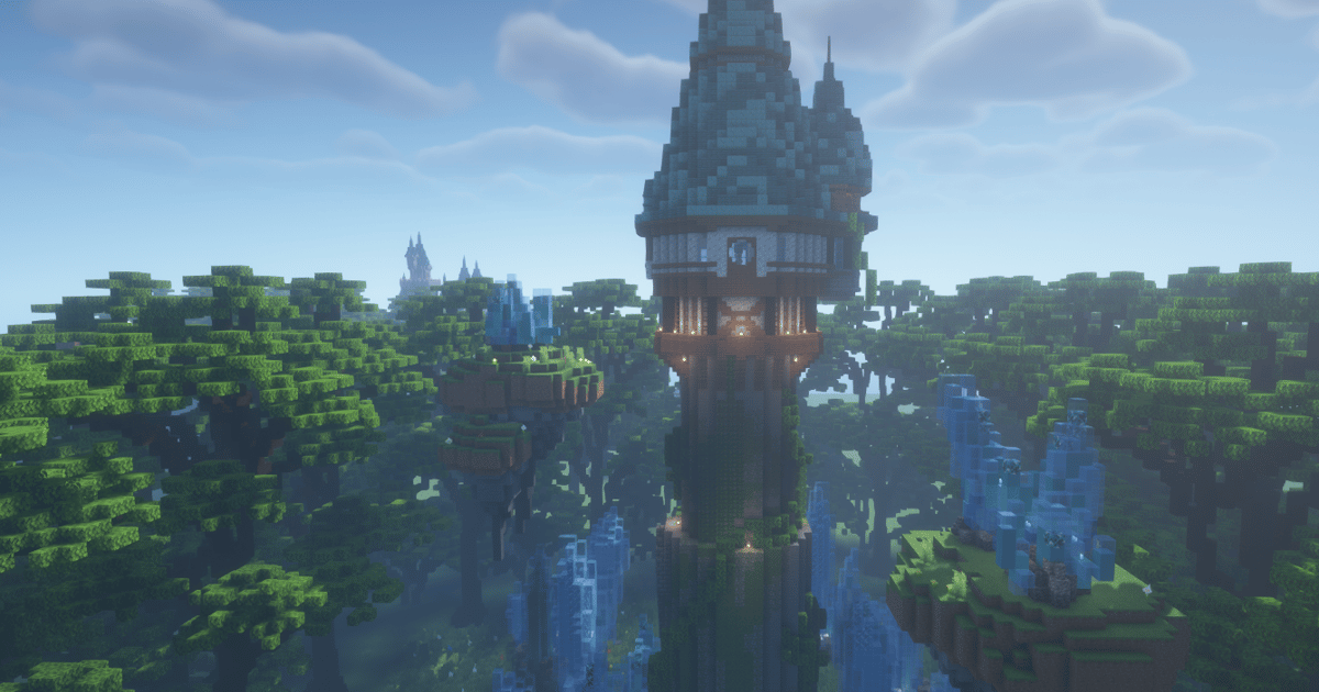 Minecraft Library Base Wizard Tower - Minecraft Base Schematic | PhantomMarket