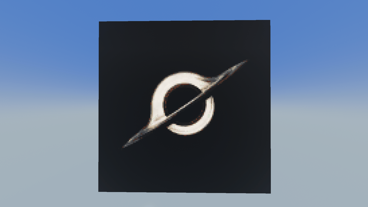 Black Hole Pixel Art 128x128 | Space - Minecraft Schematic | PhantomMarket