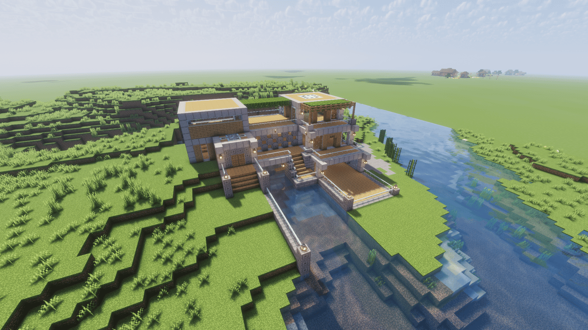 Modern Stone and Wood House - Screenshot 1