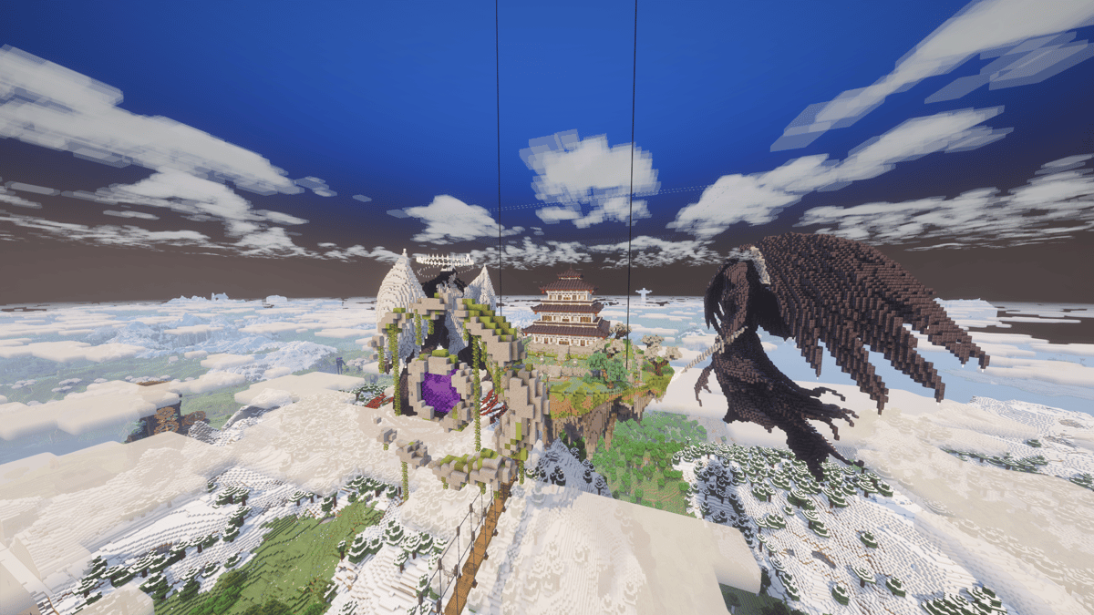 floating house used in PrakxisTheRedstoner community server - Screenshot 1