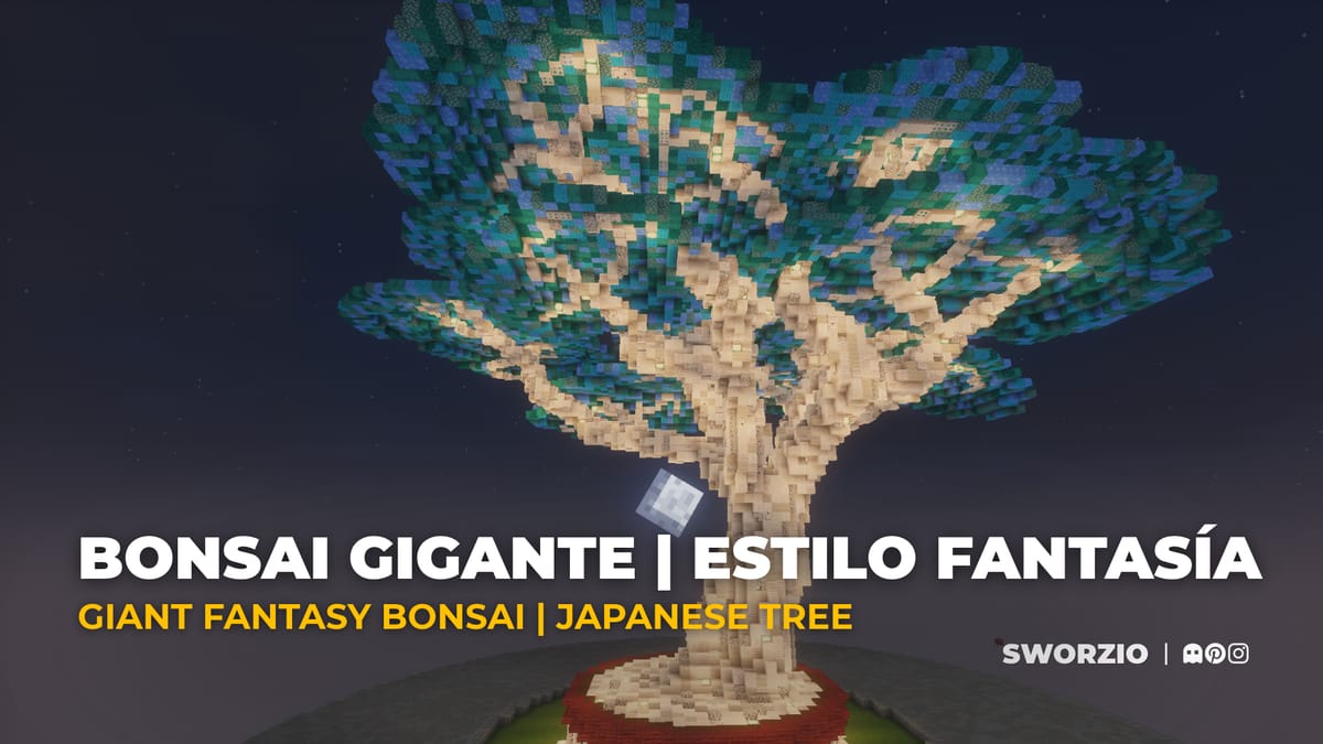 Giant Bonsai Fantasy Celestial - Minecraft Schematic | PhantomMarket