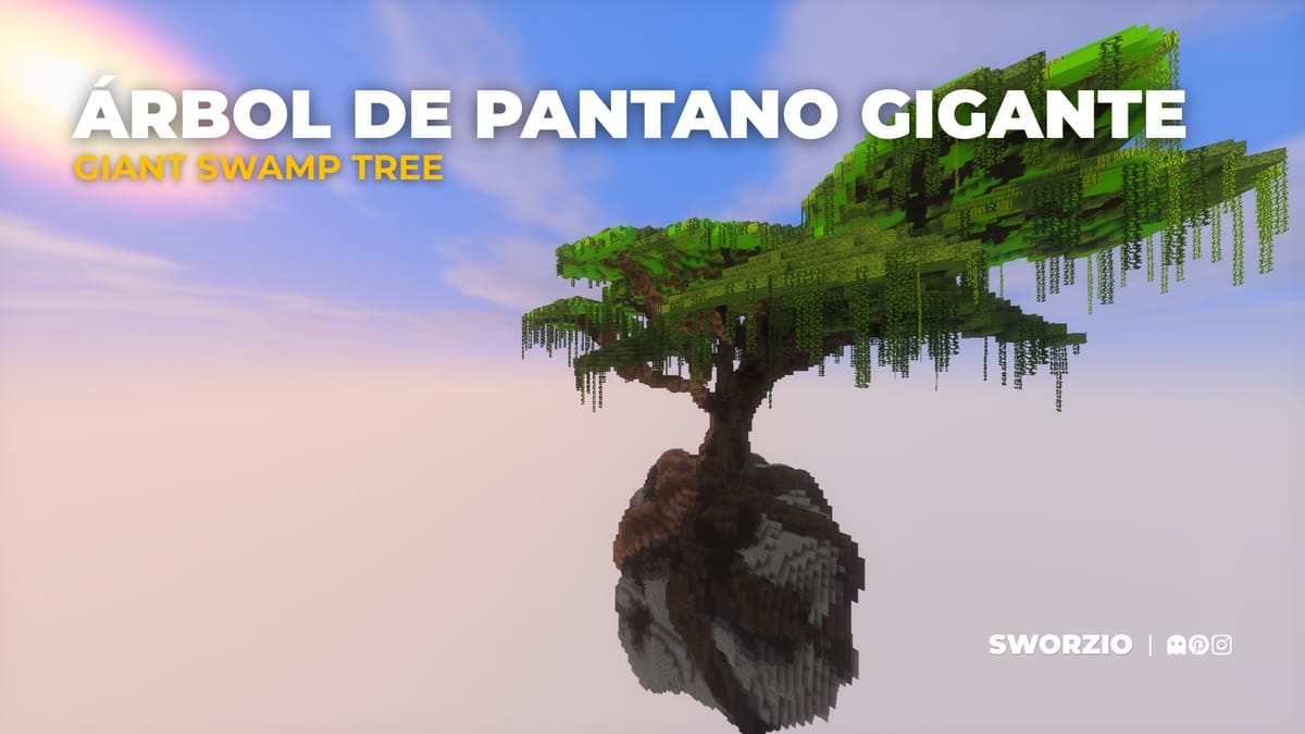 Floating Rocks Design Minecraft GIGANTIC SWAMP TREE - Minecraft Exterior Schematic | PhantomMarket