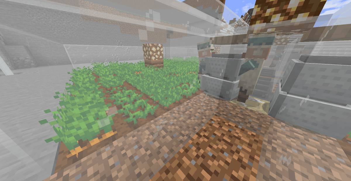 granja de comida con aldeanos - Screenshot 1