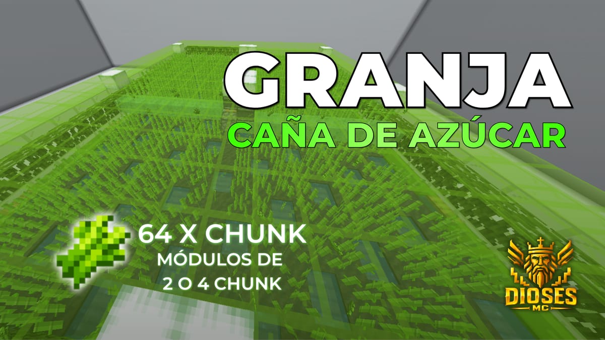 SUGAR CANE FARM || Expandable Module || Limited to 2 and 4 chunks || DiosesMC - Screenshot 1