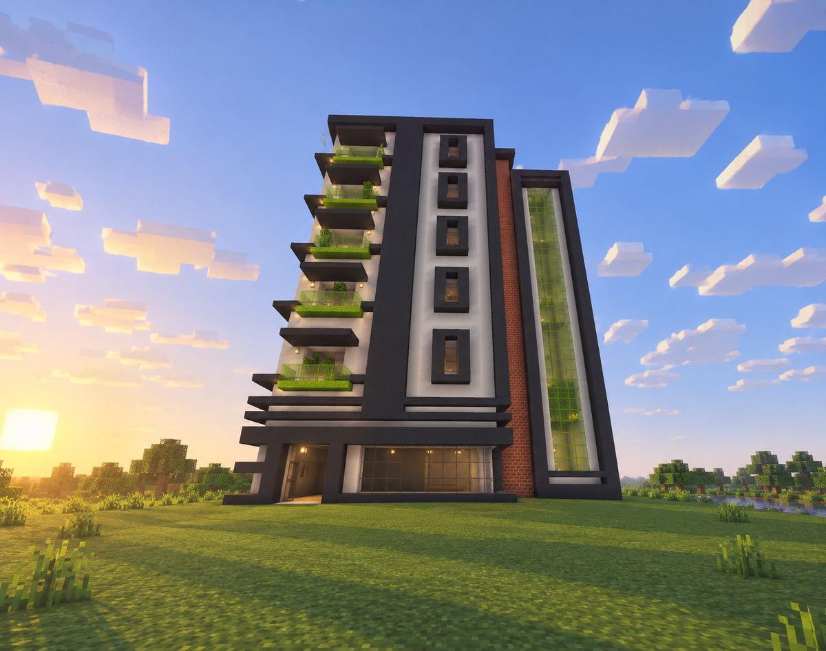 Modern Building - Minecraft Structure Schematic | PhantomMarket