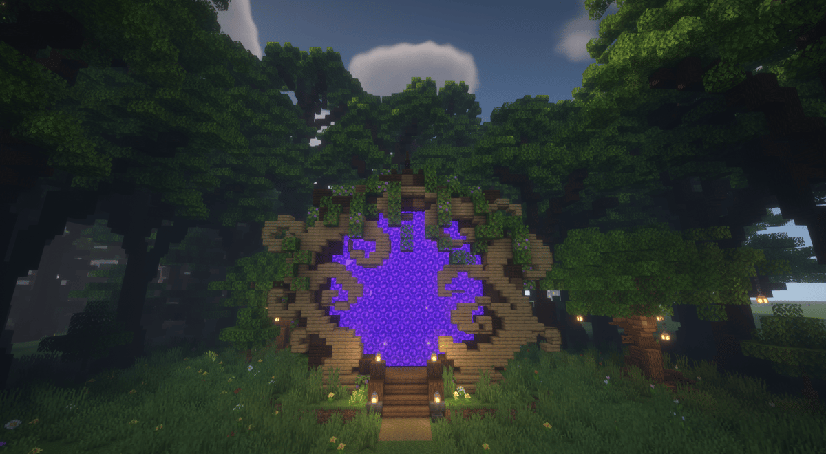 Natural Forest Nether Portal - Screenshot 1