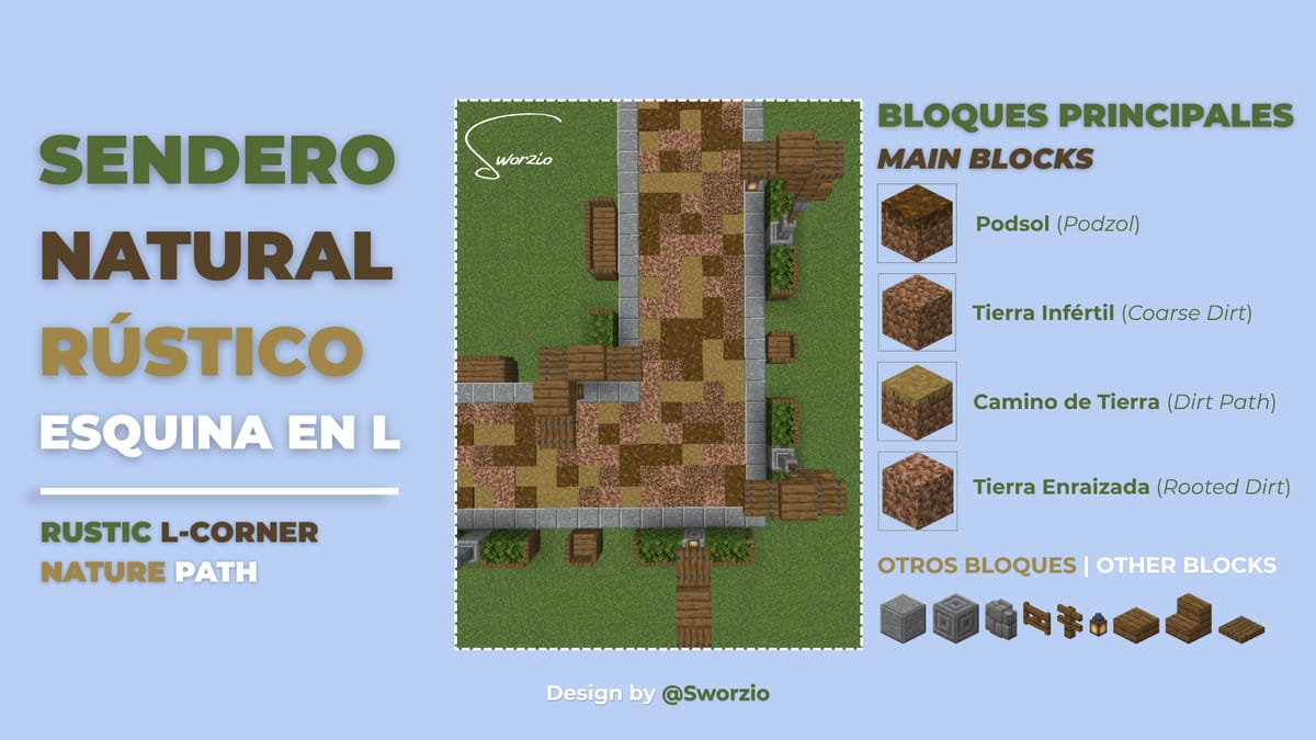 RUSTIC NATURAL CORNER PATH L-SHAPED - Screenshot 1