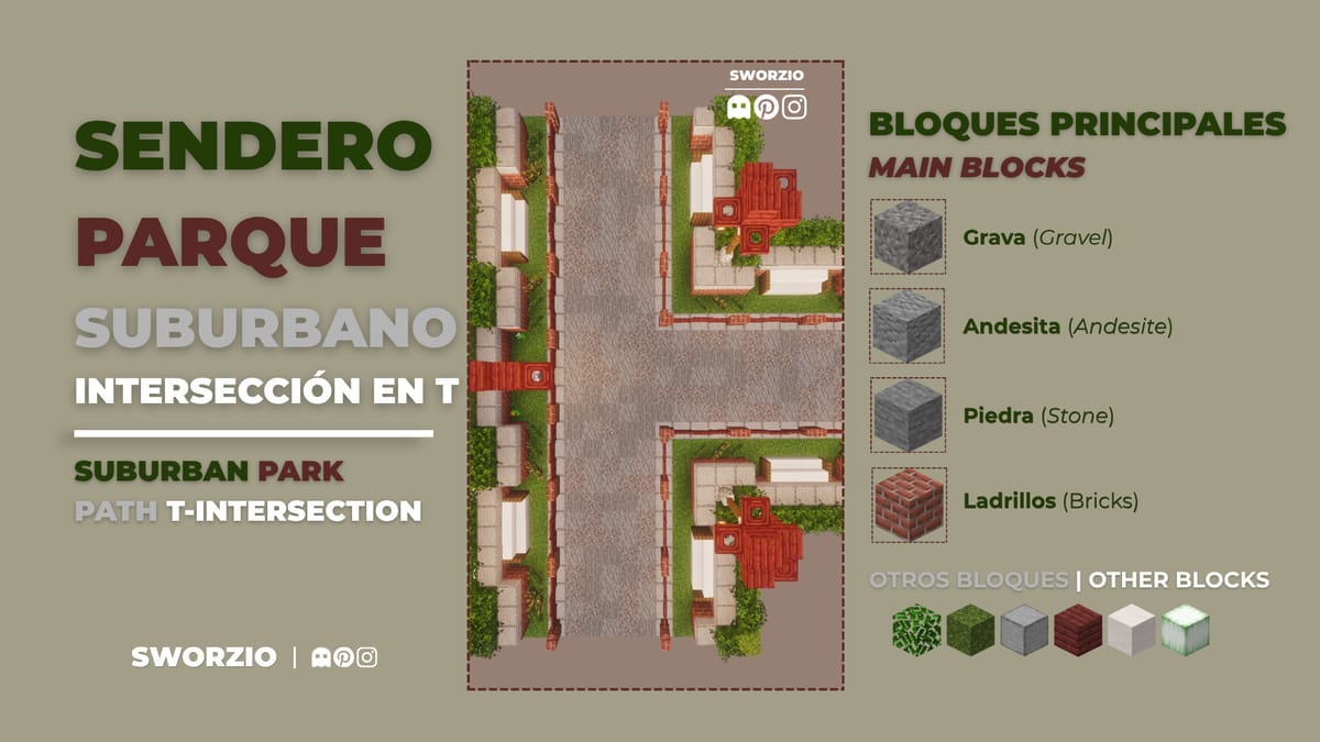 SUBURBAN PARK PATH INTERSECTION IN T - Screenshot 1