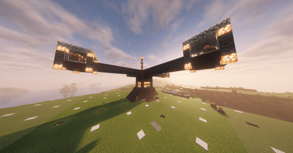🏗️ AUTOMATIC IRON FARM + DECORATION ⚙️✨