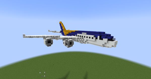 White, blue and yellow Plane