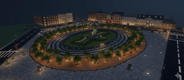 Big city park centre