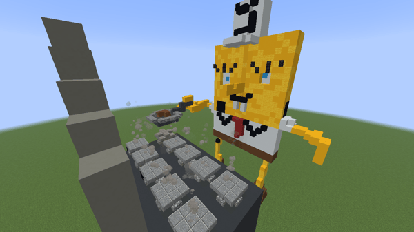 Bob Esponja cocinando cangreburguers yummy :3