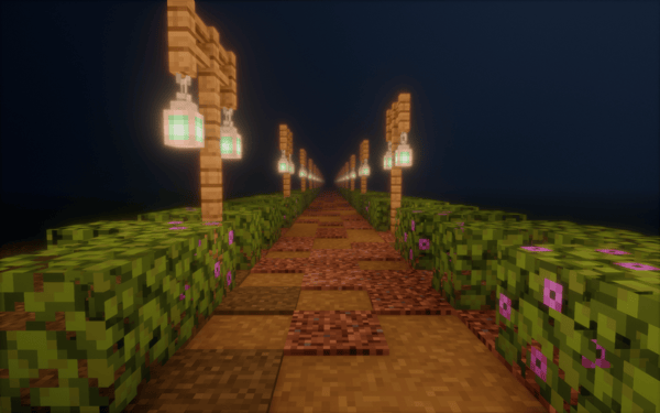 Illuminated Azalea Path