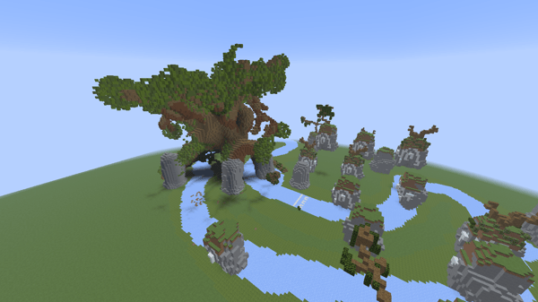 Giant Ice Race with Vegetation