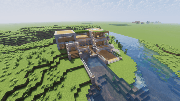 Modern Stone and Wood House