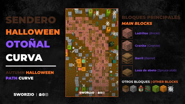 CURVED AUTUMN HALLOWEEN PATH