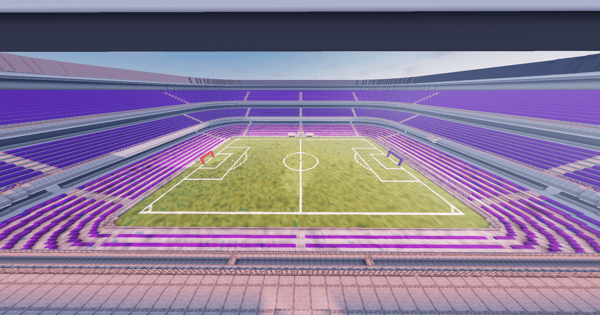 Estadio de futbol morado