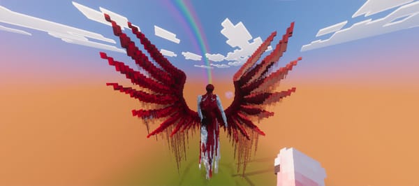 Estatua De Angel Rojo