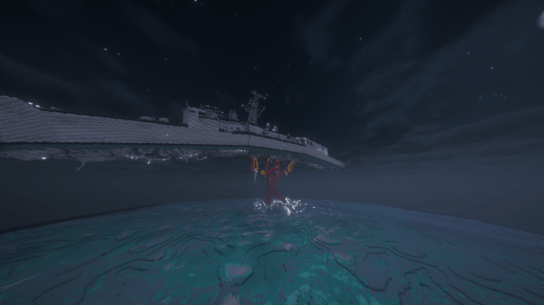 Eva 02 Holding a Boat - Colossal Size - End of Evangelion Movie Scene