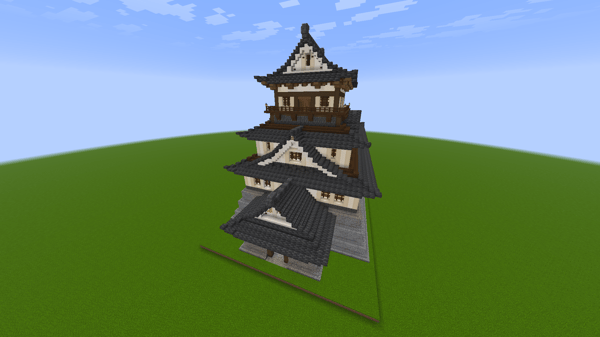 Fantasy Japanese Style Castle (with automatic chest room)