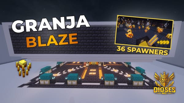 FARM with 36 BLAZE SPAWERS || 3x3 CHUNKS || DiosesMC
