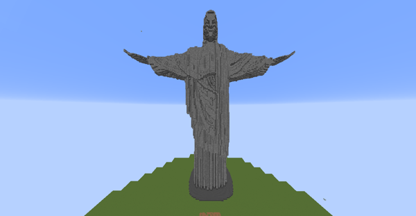 Cactus Farm with Christ the Redeemer Decoration