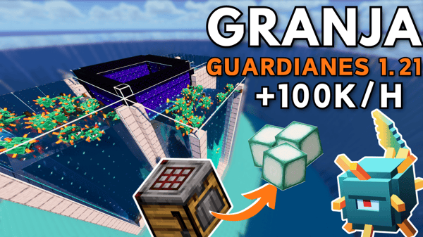 GRANJA de GUARDIANES 1.21 | +100K/H | Almacenamiento con CRAFTERS