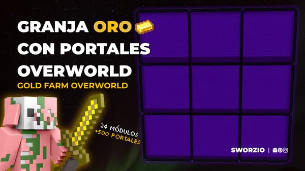 GRANJA DE ORO en OVERWORLD || 24 MÓDULOS +500 PORTALES || Sistema de ALMACENAMIENTO + FILTROS