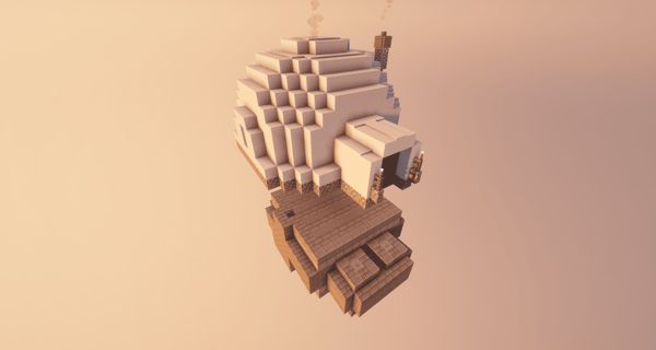 Igloo with an underground laboratory