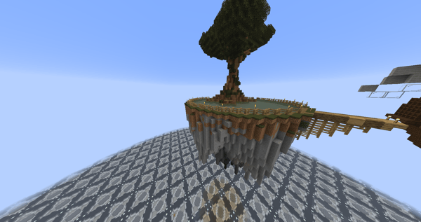 Isla flotante con arbol