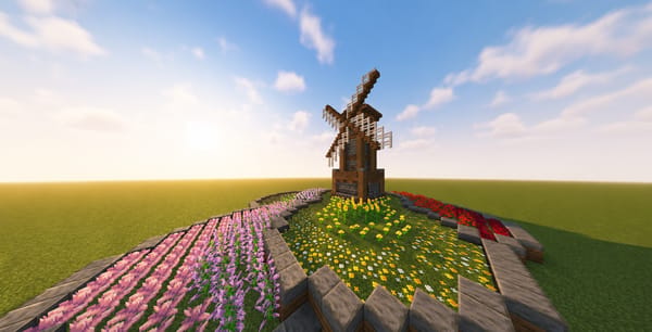 Molino con Flores