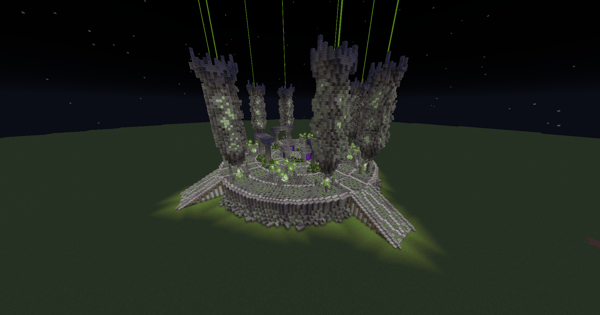 Nether Portal Hub - Circular Portal Center with Pillars