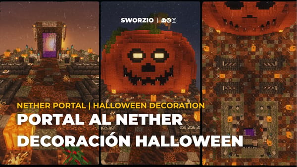 PORTAL TO THE NETHER WITH HALLOWEEN DECORATION