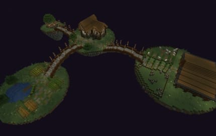 Survival Base with Floating Island