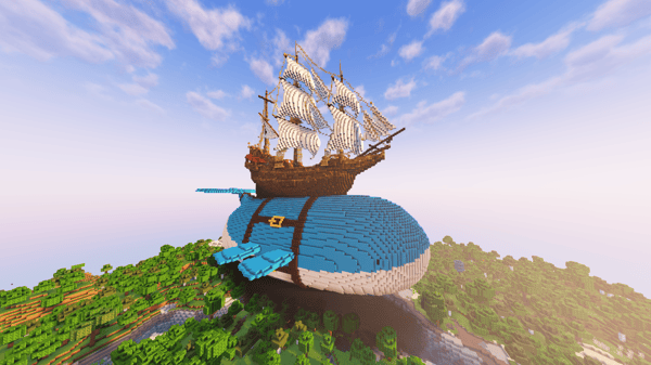 Wailord (Pokemon) cargando un Gran Barco Pirata
