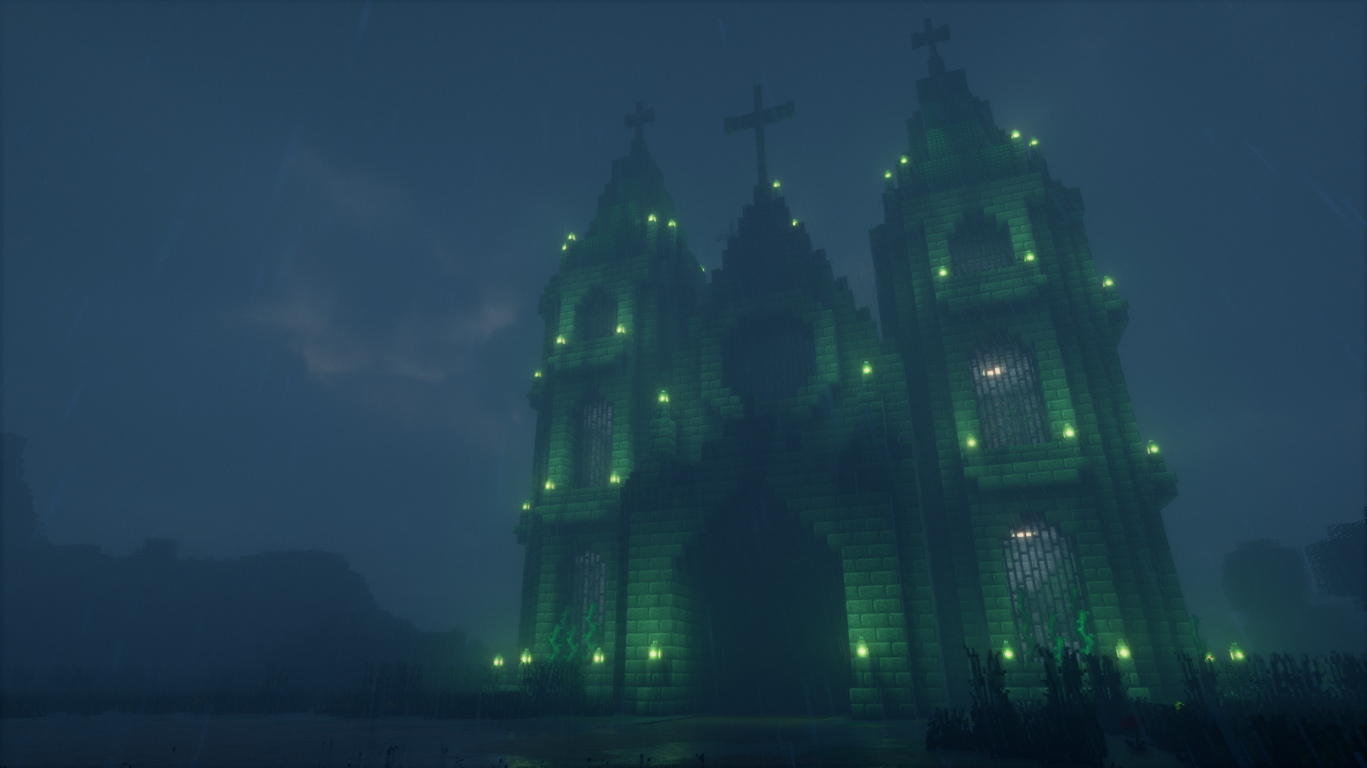 Cathedral of Stone Bricks and Dark Prismarine | PhantomMarket